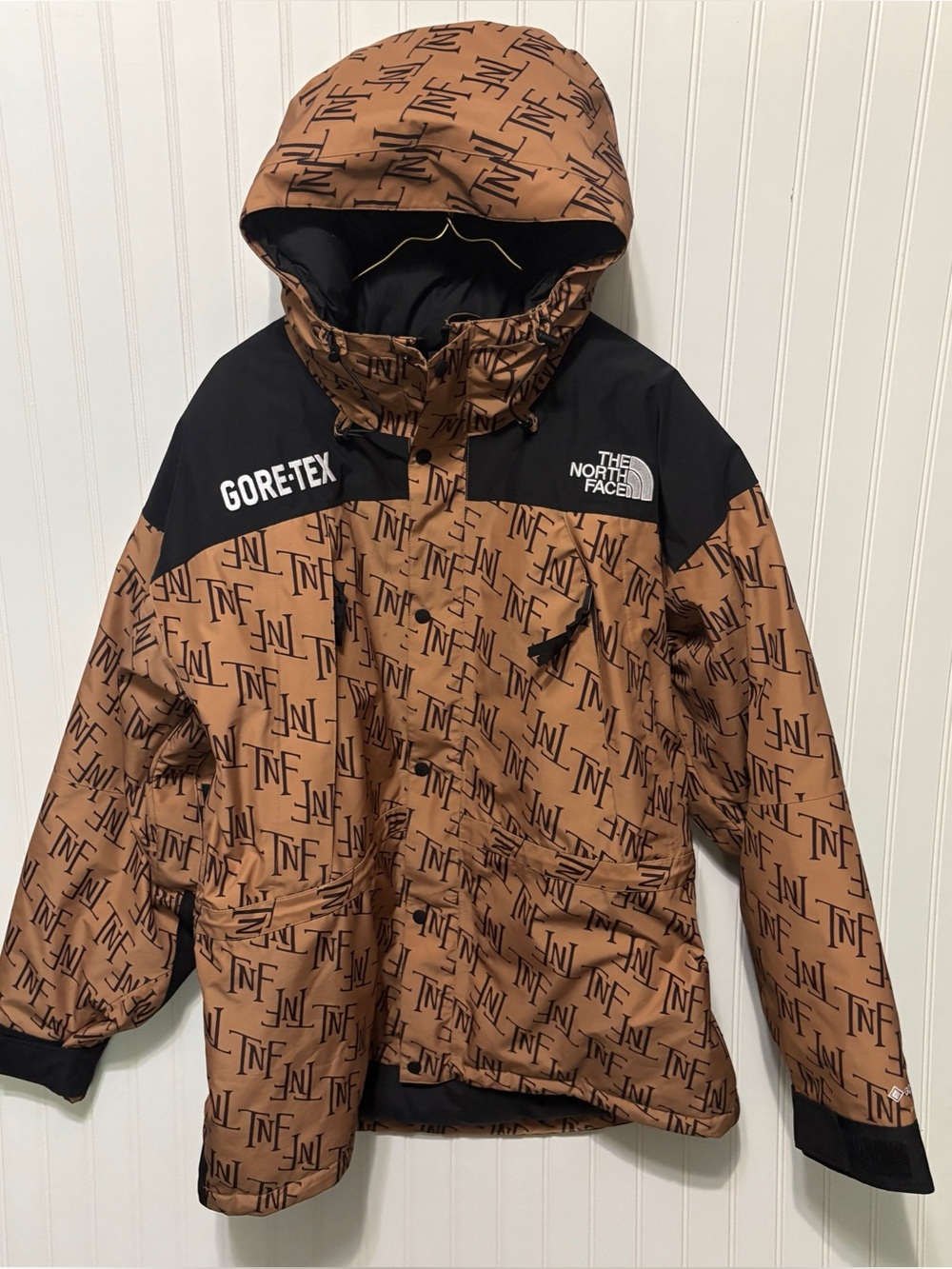 THE NORTH FACE TNF Gore Tex Mountain Guide Ski Brown Jacket Coat Mens Size XL